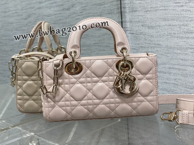 Dior专柜新款迪奥高仿原单D-joy胭脂粉小号手提女包 djfk1741